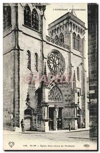 Ansichtskarte AK Riom Eglise Notre Dame du Marthuret