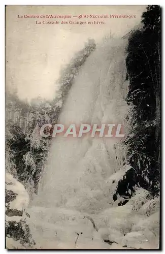 Cartes postales St Nectaire La cascade des granges en hiver