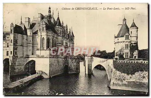 Chenonceaux Ansichtskarte AK Le chateau Le pont levis