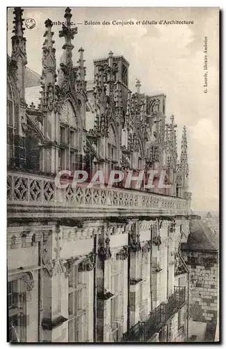 Amboise Cartes postales Balcon des conjures et details d&#39architecture