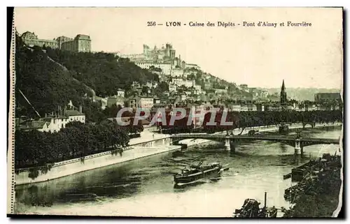 Cartes postales Lyon CAisse des Depots Pont d&#39Ainay et Fourviere