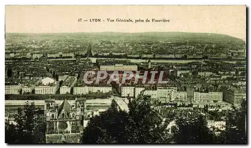 Ansichtskarte AK Lyon Vue generale prise de Fourviere