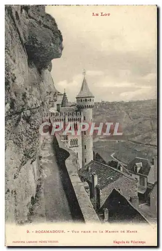 Cartes postales Rocamadour Vue prise de la maison de marie