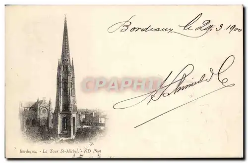 Cartes postales Bordeaux Tour St michel