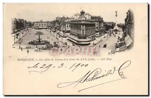 Cartes postales Bordeaux Les allees de Tourny et le cours du XXX Juillet