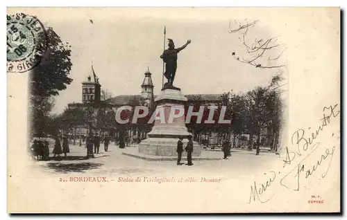 Ansichtskarte AK Bordeaux Statue de Vercingetorix et allees Damour