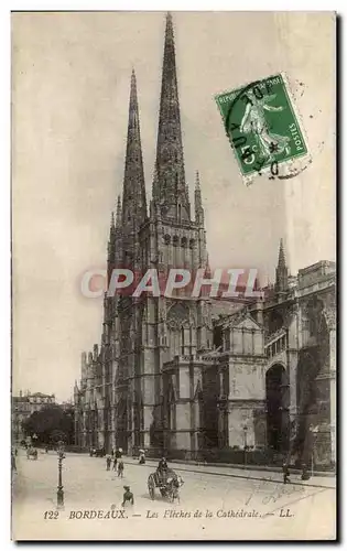 Ansichtskarte AK Bordeaux Les fleches de la cathedrale