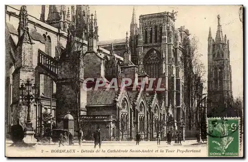 Cartes postales Bordeaux Details de la cathedrale Saint Andr et la Tour Pey Berland