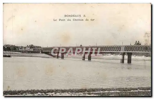 Cartes postales Bordeaux Le pont du chemin de fer