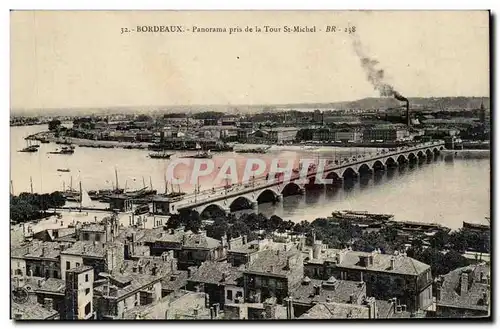 Cartes postales Bordeaux Panorama pris de la Tour St Michel