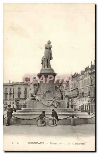 Cartes postales Bordeaux Monument de Gambetta