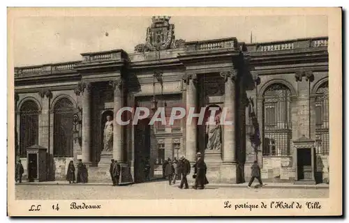 Cartes postales Bordeaux Le portique de l'hotel de ville
