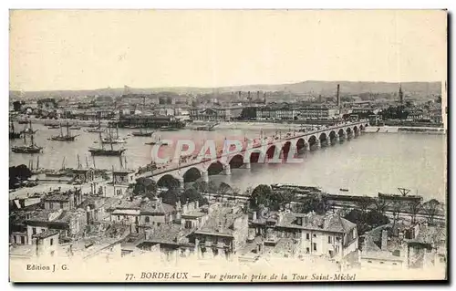 Bordeaux Cartes postales Vue generale prise de la tour Saint Michel