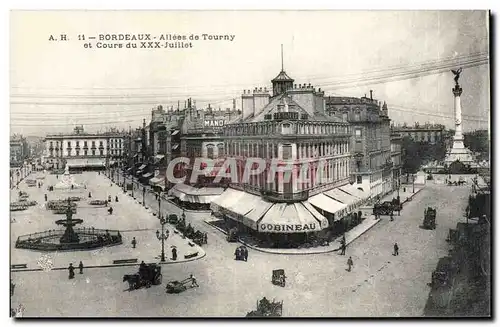 Cartes postales Bordeaux Allees de Tourny et cours du XXX juillet