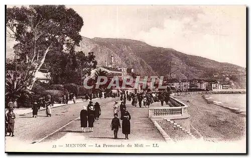 Cartes postales Menton La promenade du Midi