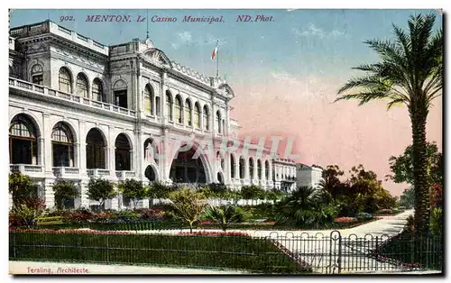Cartes postales Menton Le casino municipal