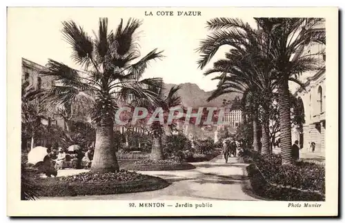 Cartes postales Menton Jardin public