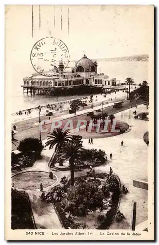 Ansichtskarte AK Nice Jardins albert 1er Le casino de la jetee