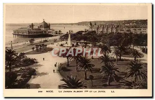 Cartes postales Nice Le jardin Albert 1er et la jetee