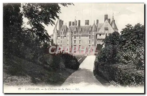 Cartes postales Langeais Le chateau vu du parc