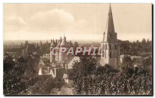 Cartes postales Langeais Le chateau et l&#39eglise