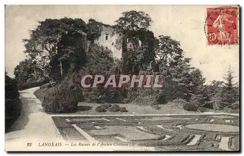 Cartes postales Langeais Les ruines de l&#39ancien chateau