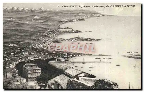 Cartes postales Cote d&#39Azur de Cannes a Nice