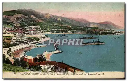 Cartes postales Villefranche Le port et la rade