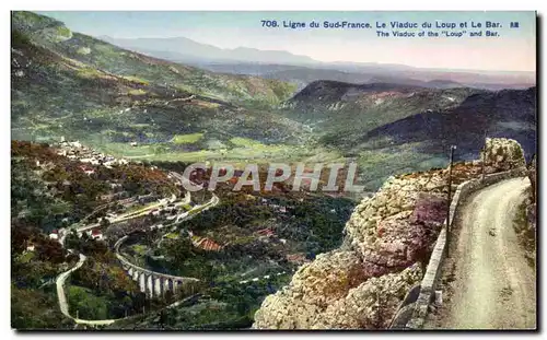 Ansichtskarte AK Ligne du Sud France Le viaduc du Loup et le Bar