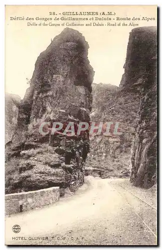 Cartes postales Guillaumes Defile des gorges de Guillaumes et Daluis Route des Alpes