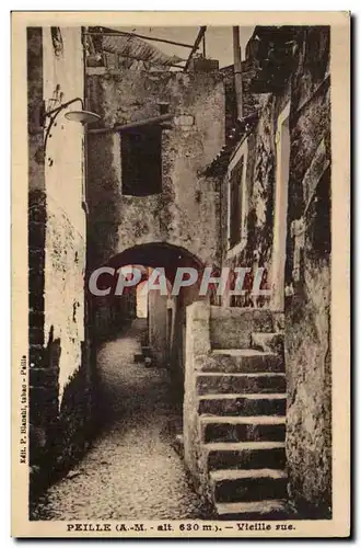 Cartes postales Peille Vieille rue