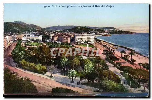 Nice Ansichtskarte AK Vue generale des jardins et baie des anges