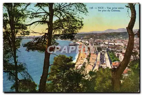 Nice Cartes postales Vue prise entre les pins du chateau