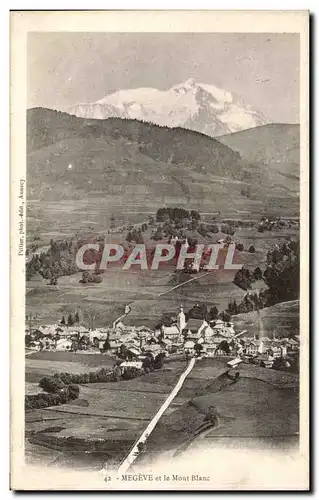 Cartes postales Megeve et le mont Blanc