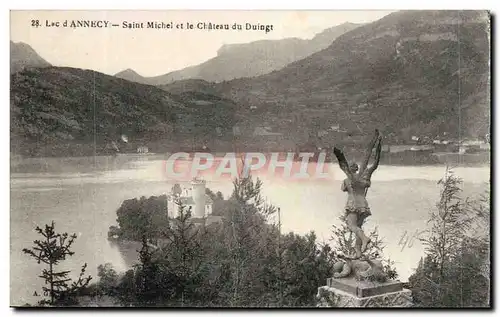 Ansichtskarte AK Lac d&#39Annecy Saint Michel et le chateau de Duingt