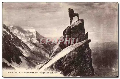 Ansichtskarte AK Chamonix Sommet de l&#39aiguille de l&#39Est Alpinisme