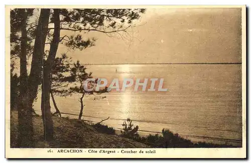 Cartes postales Arcachon Cote d'argent Coucher de soleil