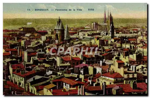 Cartes postales Bordeaux Panorama de la ville