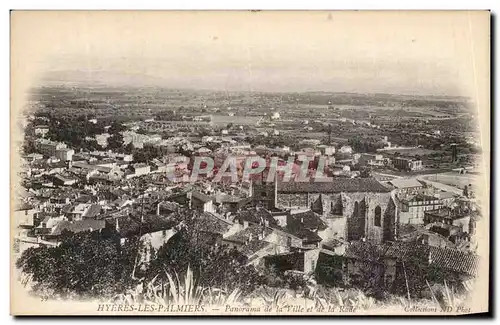 Cartes postales Hyeres les palmiers Panorama de la ville et de la rade