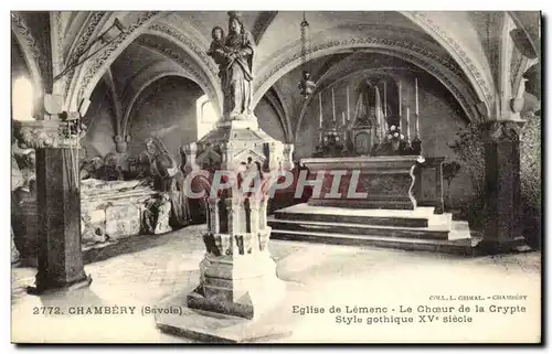 Ansichtskarte AK Chambery Eglise de lemenc Le choeur de la crypte Style gothique