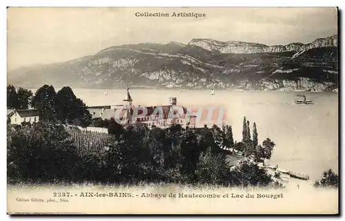 Cartes postales Aix les Bains Abbaye de Hautecombe et lac du Bourget