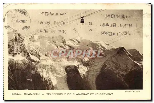 Cartes postales Chamonix Teleferique de plan praz et le Brevent