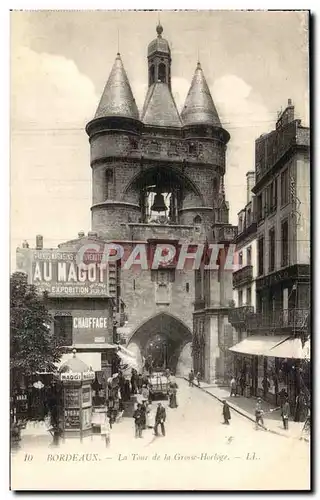 Cartes postales Bordeaux La tour de la grosse horloge