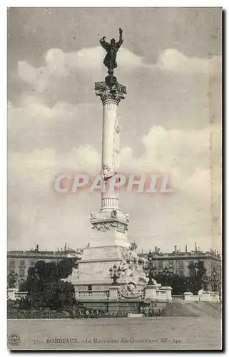 Cartes postales Bordeaux Le monument des Girondins