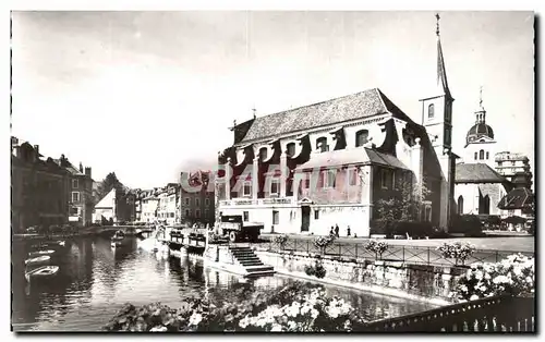 Cartes postales moderne Annecy Le canal de Thiou et l&#39abside de l&#39eglise St Francois