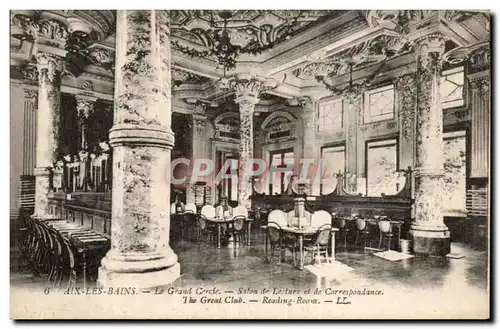 Cartes postales Aix les Bains Le grand cercle Salon de lecture et de correspondance