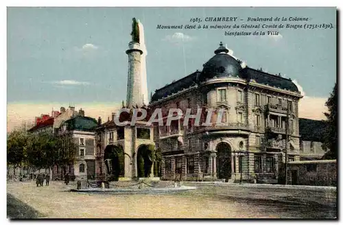 Ansichtskarte AK Chambery Boulevard de la colonne Monument eleve a la memoire du general Comte de Boigne Elephant