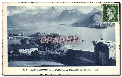 Ansichtskarte AK Lac d&#39Annecy Talloires et chapelle du toron