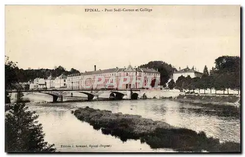 Cartes postales Epinal Pont Sadi Carnot et college