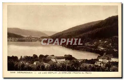 Cartes postales Gerardmer le lac depuis La creuse Roche du Rain